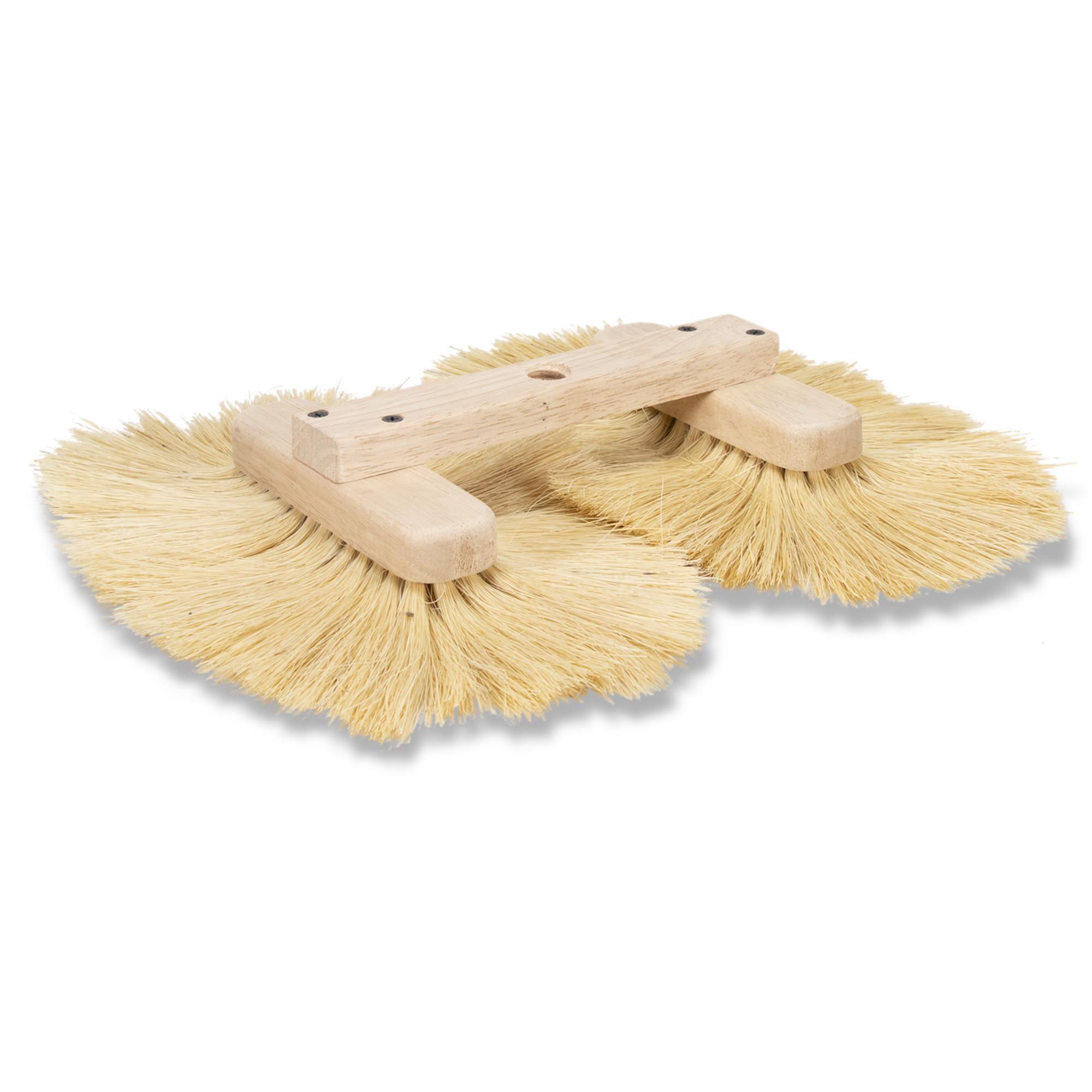 Wal-Board Double Texture Brush — White Tampico, Standard Threaded Hole, Model# 062-009